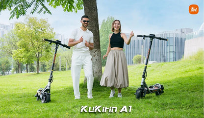 Kukirin A1 Folding Electric Scooter, 800W 48V 13Ah Battery, 10" Vacuum Tire, 45km/h Max Speed 45km Range Front & Rear Disc Brake.