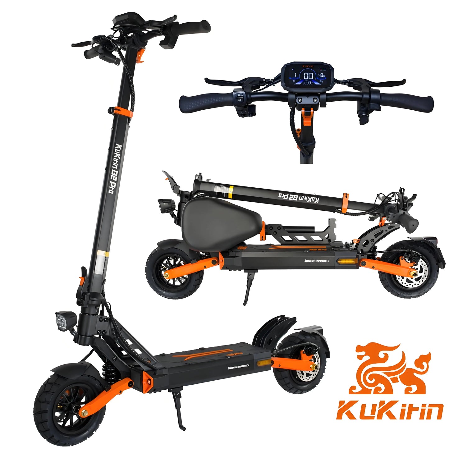 2025 New KuKirin G2 Pro Foldable Electric Scooter 1000W 48V 15.6AH Maximum Speed 45 km/h Range up to 58 km 9 " tires.