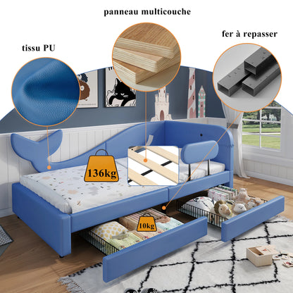 Kinderbtt Stabiler Metallrahmen mit Lattenrost und Erhöhten Seitenteilen für Sicheres Schlafen