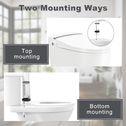 O-förmiger Toilettensitz, verstellbare Scharniere, Toilettendeckel mit Motiv, Soft-Close-Mechanismus für Badezimmer