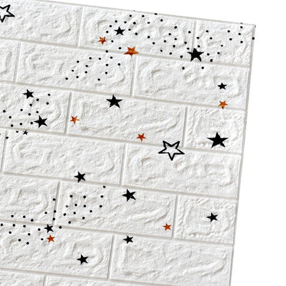 70cmx1m 3D Wall Sticker Faux Brick Bedroom Home Decor Waterproof Self Adhesive Wallpaper Living Room TV Background Decoration