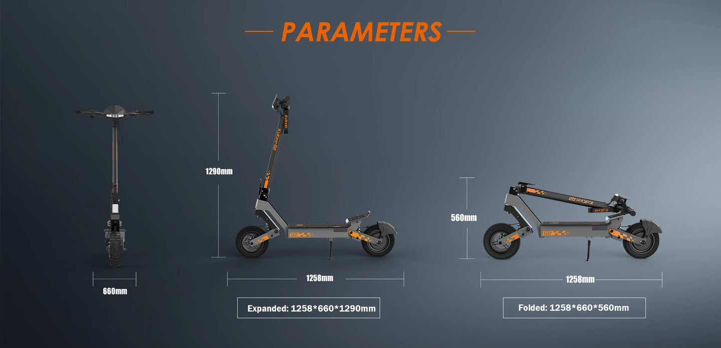 Folding Electric Scooter 48V 15AH(18650lithium battery), 800W Motor, 45KM/H 55KM,10'' Tubeless Wheels