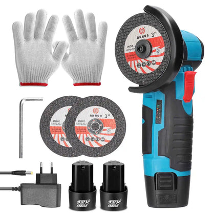 12 V Mini-Winkelschleifer Mini-Haushalt wiederaufladbar 19500 U/min Schneidemaschine Poliermaschine Elektroschleifer Poliermaschine