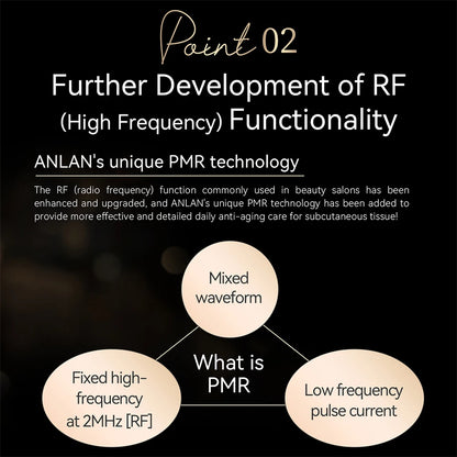 ANLAN Multifunction Skincare Device Pro 18K Gold Face Radio Frequency With Hot Cold EMS Facial Lifting Beauty Skin Care Massager.