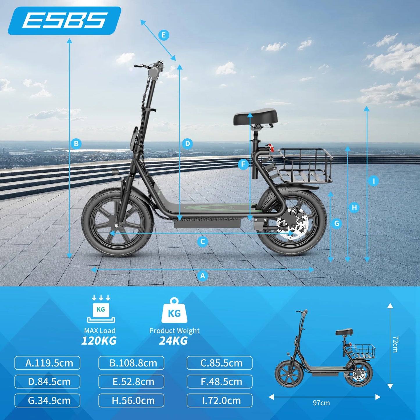 JUICEASE 500W Electric Scooter 10.4/22.5AH Battery Phone Holder Powerful Escooter 45-100KM Max Range Smart Electric Kick Scooter.