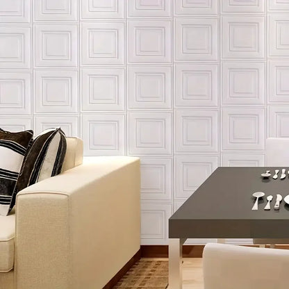 70cm*70cm 3D Room Decor Warm Decoration Self-adhesive Wall Stickers Foam Waterproof Anti-collision Wallpaper Ceiling Background