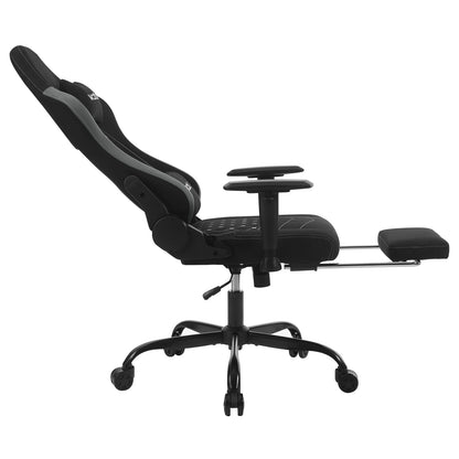 WOLTU Drehbarer Massage-Computer-Gaming-Stuhl, ergonomischer Racing-Gamer-Bürostuhl mit Rollen, Kopfstütze, Fußstütze, Lendenkissen