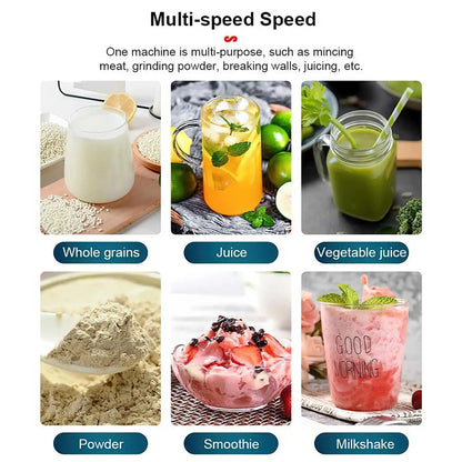 GECOFEER 2 in 1 Electric Blender High Power Heavy Duty Commercial Blender Food Processor Ice Smoothies Kitchen Stationary Mixer.