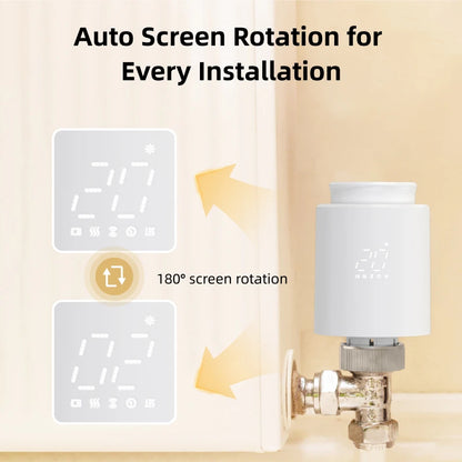 EZAIOT Smart Tuya Wifi/ZigBee3.0 Radiator Actuator TRV Programmable Thermostatic App Remote Temperature Controller Alexa Google.