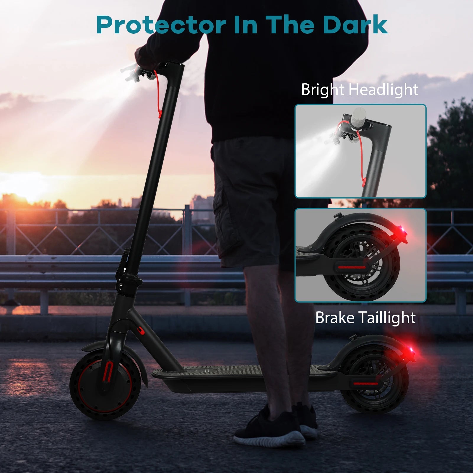 New 2025 AOVOPRO 31KM/H Adults Electric Scooter 36V 350W 25/35KM Long Range 8.5 Inch Dual Brake Folding Electric Kick Scooter.