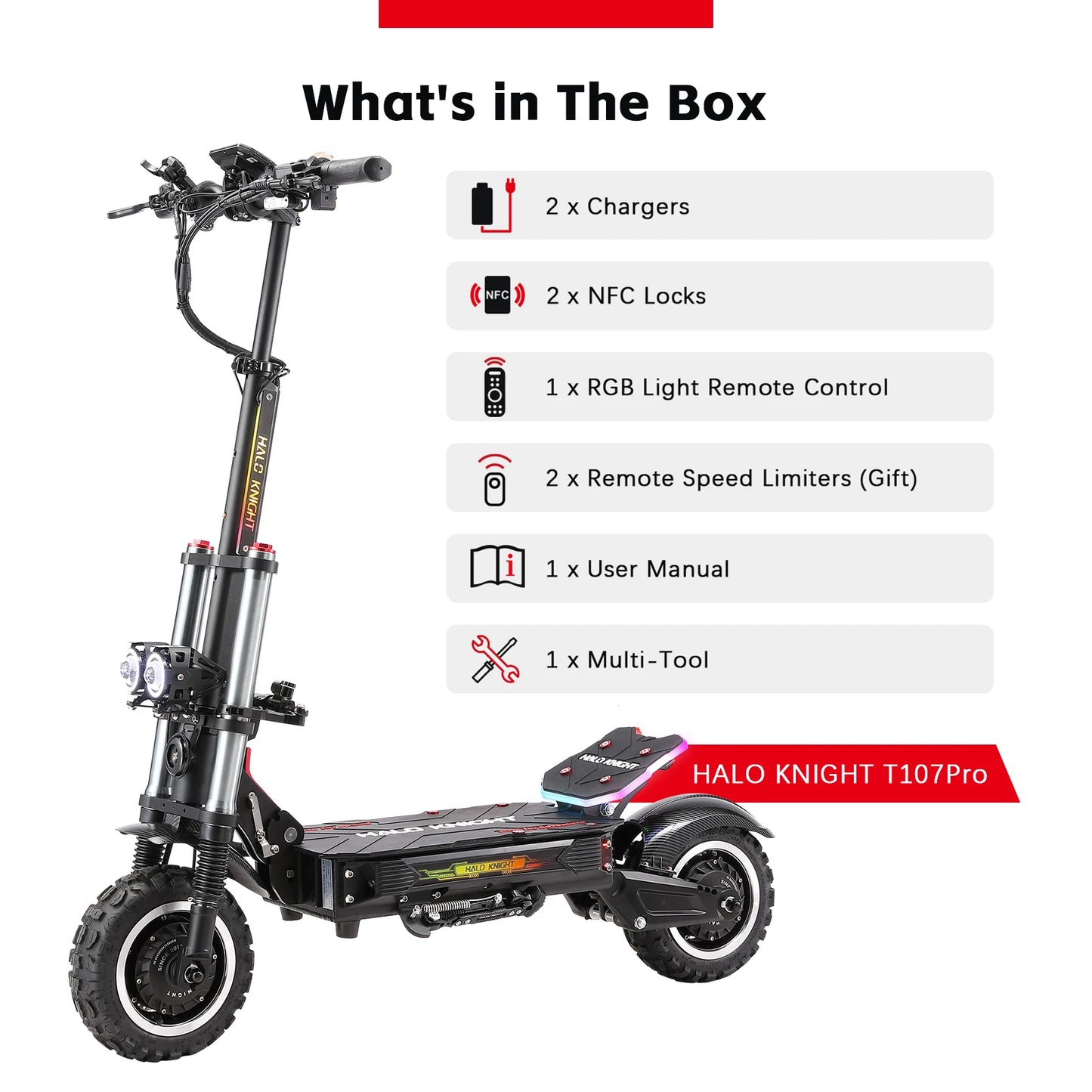 HALO KNIGHT T107Pro 6000W Adult Electric Scooters 95km/h Professional Powerful E Scooter 60V 38.4Ah Dual Motor Fast E-scooter