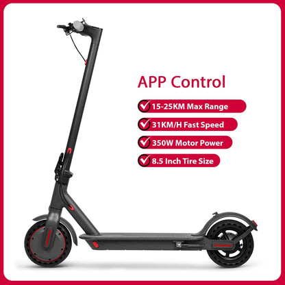 JUICEASE 2025 Solid Tire Electric Scooter 8.5/10 Inch 25/35KM Range Waterproof Escooter 31/35KM/H Fast Speed Scooter Electric