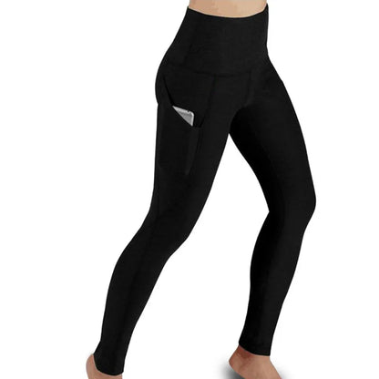 Winter Tummy Control Solid Color High Waist Women Fitness Leggings Push Up Pockets Butt Lift Yoga Pants Sport Running Woman Pant.