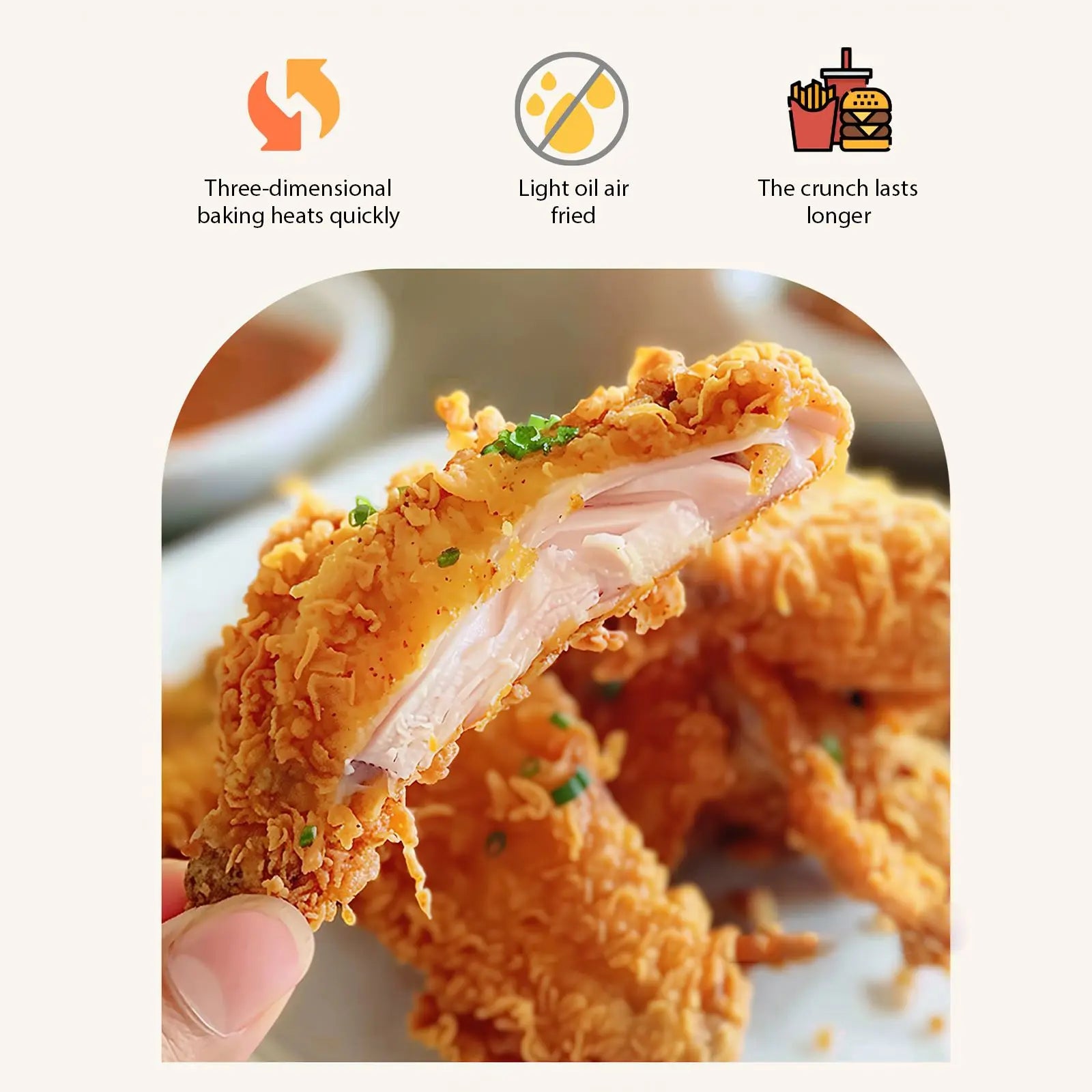 1400W 8L Air Fryer Stainless Steel Visible wide Capacity Electric Oven Touch glass Multifunctional Electric Fryer.