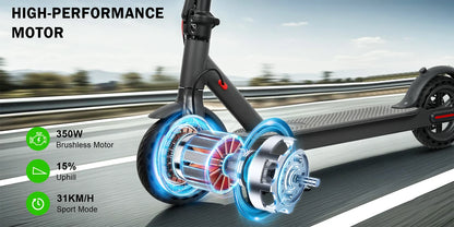 AOVOPRO ES80 500W Electric Scooter for Adults 35KM Long Range 31KM/H Fast Speed Folding Electric Scooter 8.5 Inch Smart Escooter