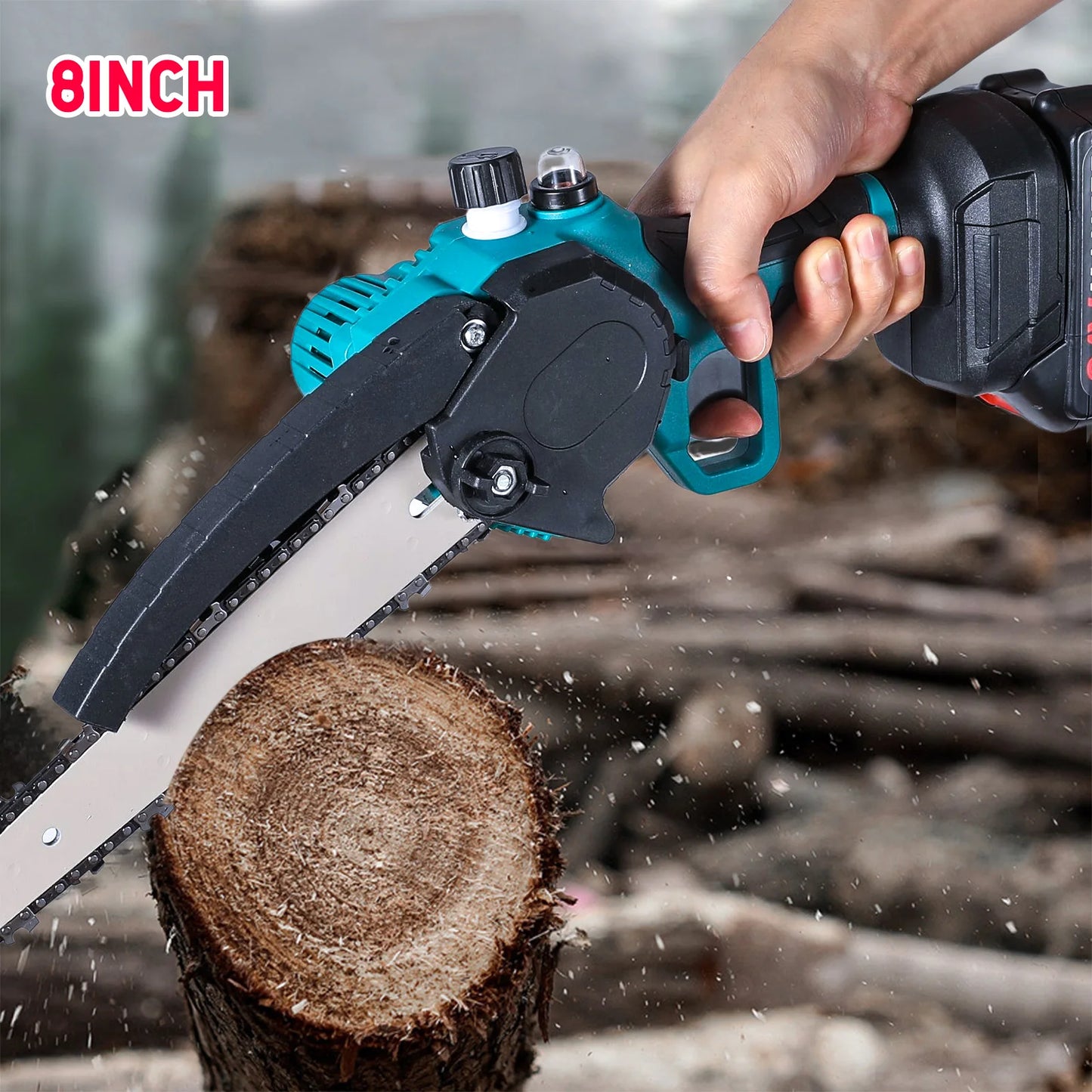 3000w 8 Zoll elektrische Kettensäge Hand tragbare Kettensäge Baum Holz schneider Schnitt Garten Elektro werkzeug für Makita 18V Batterie