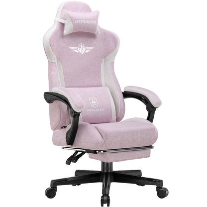 GTPLAYER Gaming Stuhl, Ergonomischer Gamer Stuhl aus Stoff mit Lendenwirbelstütze, PC-Stuhl mit verbreiterter Rückenlehne