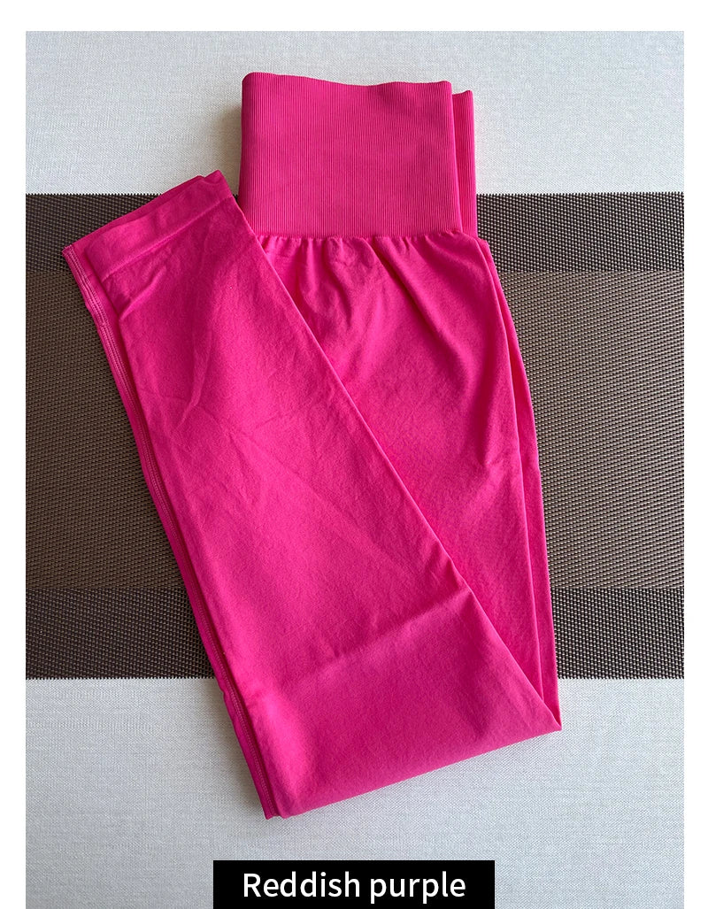 TKITK Solid Leggings Women Seamless Sports  Scrunch Bum Tights cycling shark pants Yoga shorts Gym navigation nv Workout wear