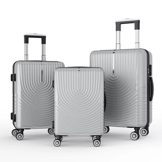 3-teiliges Reisekoffer-Set, abs Hartsc halen wagen mit Schloss, Griff gepäck mit Spinner rädern und Teleskop griff.