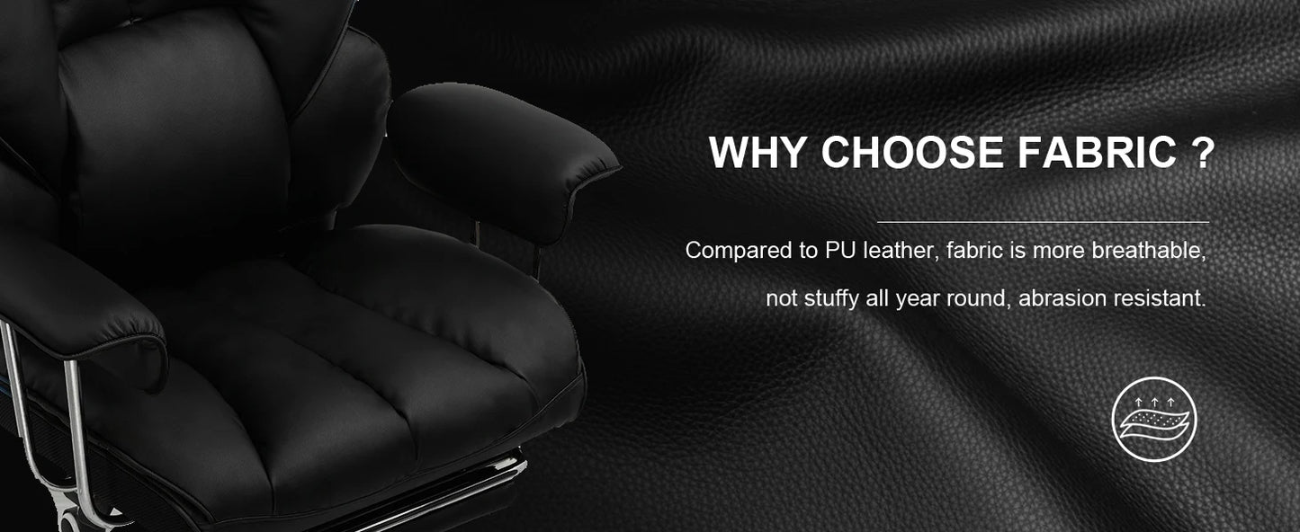 GTPLAYER Gaming Stuhl, Gamer Stuhl, Ergonomischer Bürostuhl mit Fußstütze, Stoffoberfläche, Federsitzkissen, Gaming Chair