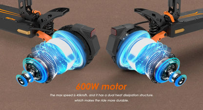 New urban/off-road electric scooter Kukirin G2 PRO 1000W 48 v15.6ah 45HP/H foldable electric scooter with seat.