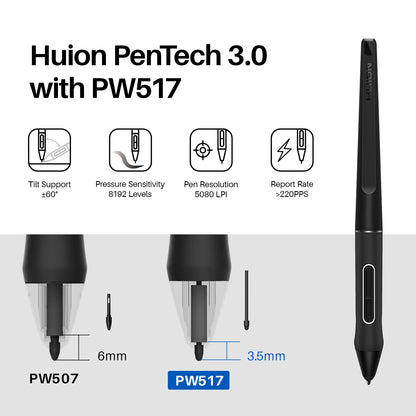 HUION Kamvas 16(2021) Graphics Drawing Monitor Battery-free Digital Pen Tablet For Windows/MAC And Android 120%s RGB.