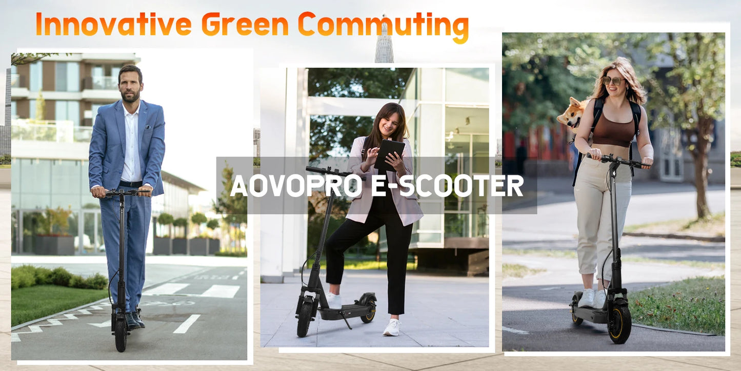 2025 Upgrate AOVOPRO Smart APP Electric Scooter 350W/500W Powerful Motor 36V/42V 25-45KM  Range Adults EScooter with Dual Brake