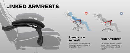 GTPLAYER Bürostuhl Gaming Stuhl Stoff Gaming Sessel Ergonomischer Gamer Stuhl mit Fußstütze, Kopfstütze Lendenkissen, Gepolstert