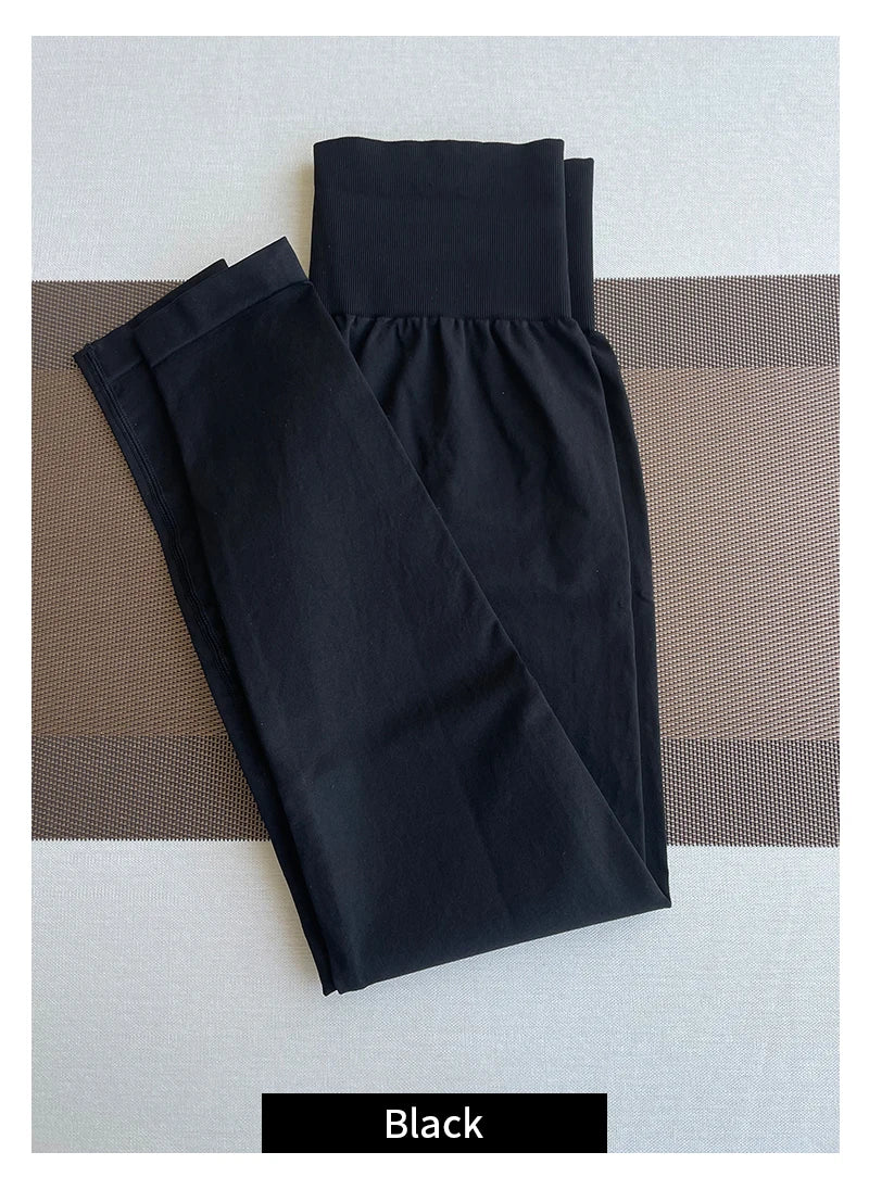 TKITK Solid Leggings Women Seamless Sports  Scrunch Bum Tights cycling shark pants Yoga shorts Gym navigation nv Workout wear