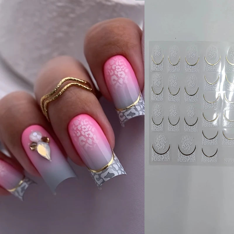 3D Jelly Gradient Nail Sticker Red Pink Blush Sliders Nail Design Gradient Style Translucent Gel Polish Wraps Decal.
