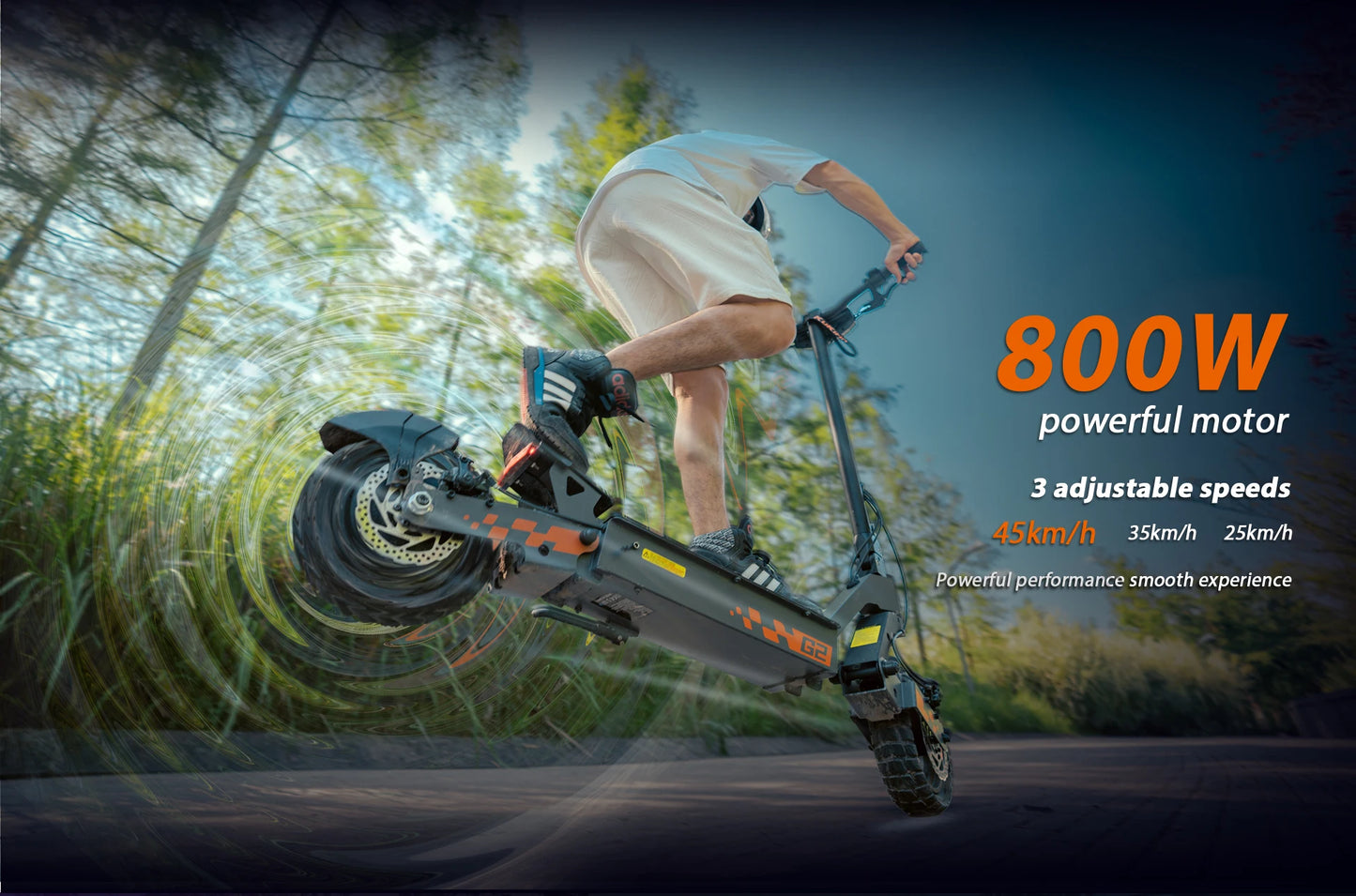 Folding Electric Scooter 48V 15AH(18650lithium battery), 800W Motor, 45KM/H 55KM,10'' Tubeless Wheels.