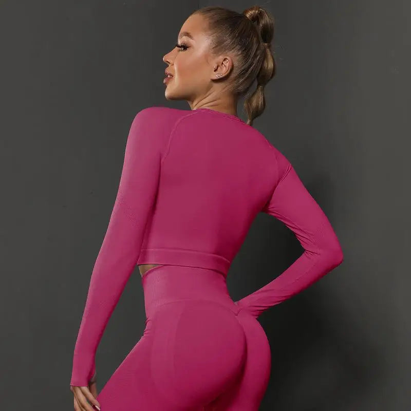 Cuties Women's Long Sleeve Top Sport Tops Yoga For Female Running Tight Tops Workout Suit Long Tee