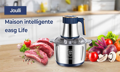 Electric Meat Grinders 5L Food Crusher Stainless Steel Multifunctional Vegetable Slicer Processor Chopper Kitchen Blenders.
