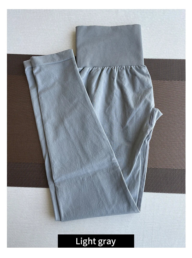 TKITK Solid Leggings Women Seamless Sports  Scrunch Bum Tights cycling shark pants Yoga shorts Gym navigation nv Workout wear