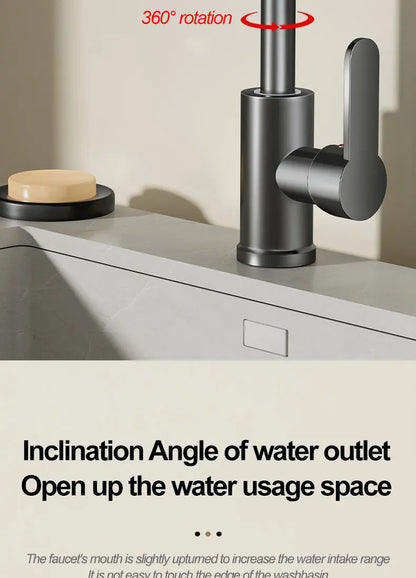 Copper universal faucet, washbasin, bathroom, cold and hot water, household washing, washing, vegetable washing, washbasin, fauc