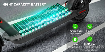 AOVOPRO ES80 500W Electric Scooter for Adults 35KM Long Range 31KM/H Fast Speed Folding Electric Scooter 8.5 Inch Smart Escooter