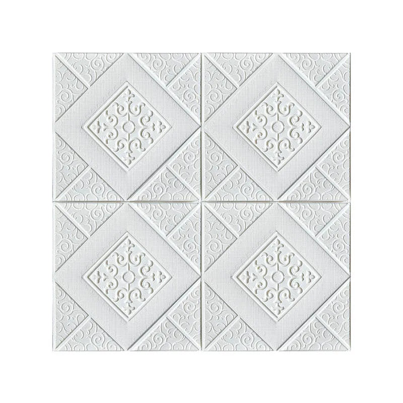 10Pcs 70*70cm Ceiling Wallpaper 3D Brick Waterproof Wall Stickers Foam Wall Paper Self-Adhesive Home Decor