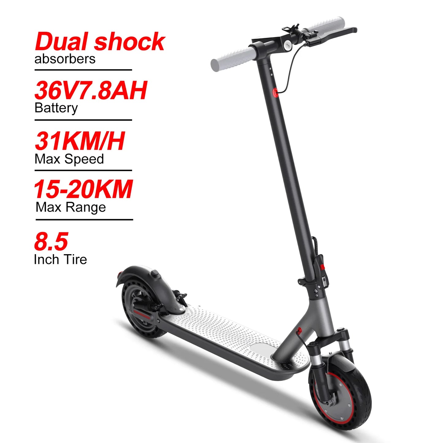 JUICEASE AP07 Electric Scooter 35KM Range 8.5Inch Escooter 350W/600W Power 31KM/H APP Scooter Electric Dual Damping Turn Signal