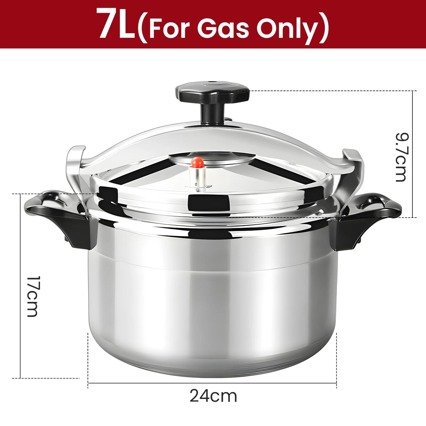 3L/7L Aluminum Pressure Cooker Multifunctional Pressure Cooker Gas Stove Household Restaurant Explosion-proof Pressure Cooker.