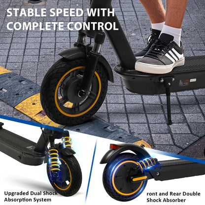 2025 Upgrate AOVOPRO Smart APP Electric Scooter 350W/500W Powerful Motor 36V/42V 25-45KM  Range Adults EScooter with Dual Brake.