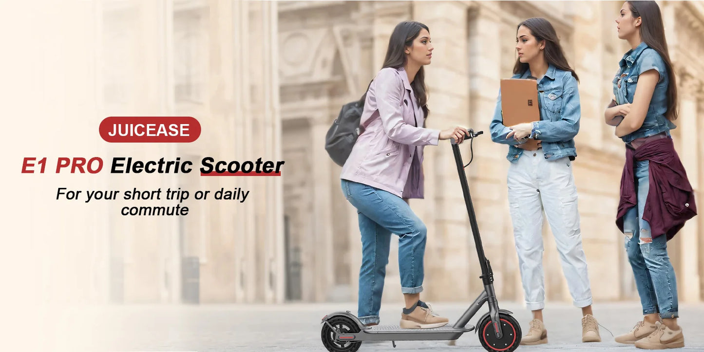 JUICEASE E1 Pro Electric Scooter 350W Motor 500W Peak Power Folding Electric Kick Scooter 36V7.8AH 5.2 Chips 25KM Range EScooter.