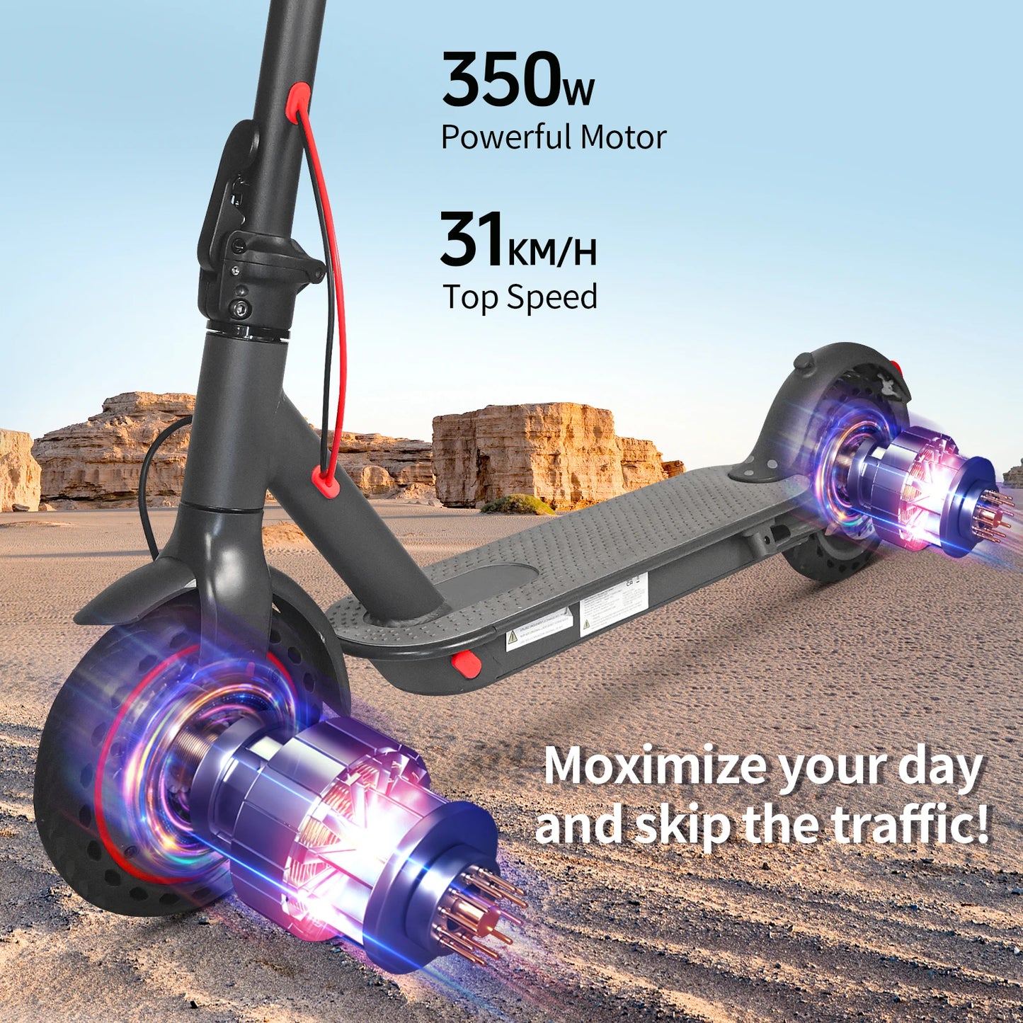 JUICEASE TUYA/TX01 Scooter Electric Scooter for Adults 8.5 Inch Tire Portable Lighting Cruise Control Escooter 350W 5-30KM Range