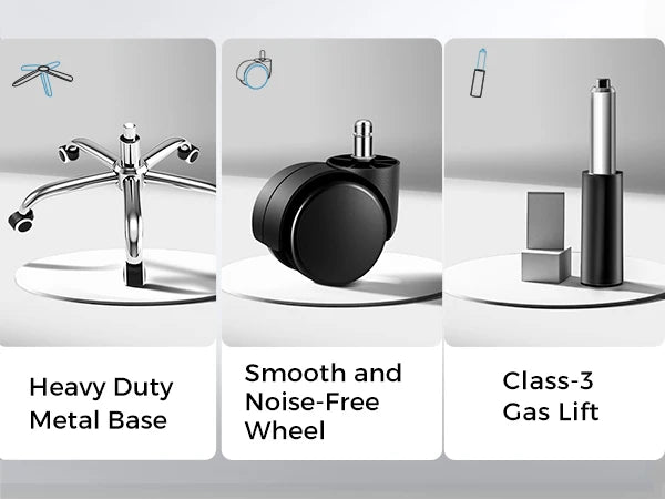 COMHOMA Bürostuhl Ergonomisch，Schreibtischstuhl mit 3D-Kopfstütze & 3D-Lendenwirbelstütze, verstellbare Armlehnen, Office Chair