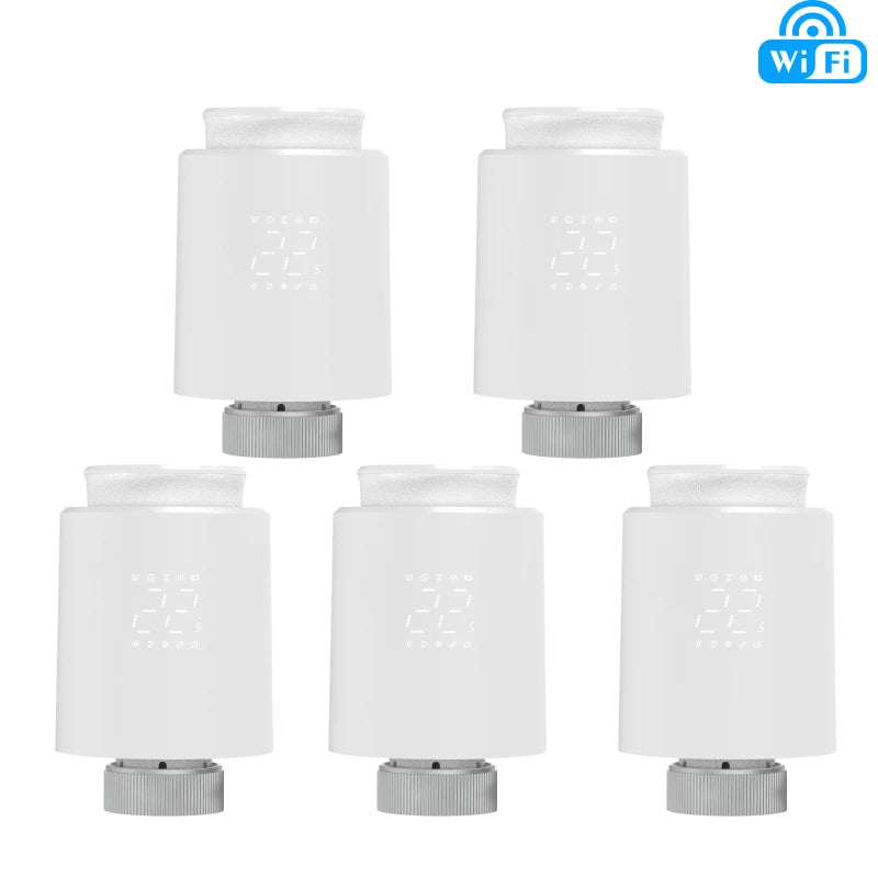 EZAIOT Smart Tuya Wifi/ZigBee3.0 Radiator Actuator TRV Programmable Thermostatic App Remote Temperature Controller Alexa Google