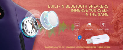 GTPLAYER Gaming Stuhl Gamer Stuhl mit Bluetooth-Lautsprechern und Fußstütze, Dragon Series Bürostuhl, Ergonomischer Gaming-Stuhl