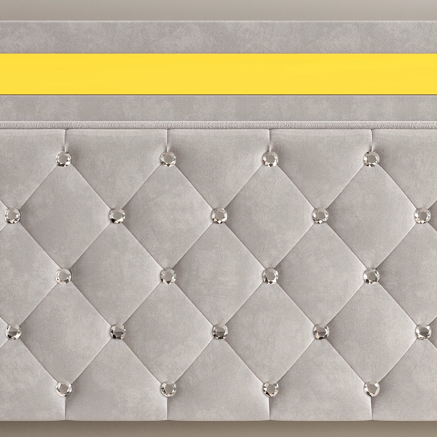 Rosahqnda gepolstertes Doppelbett 140 x 200 cm mit LED-Beleuchtung, hydraulischem Stauraumbett und Lattenrost, Funktionsbetten, Samt