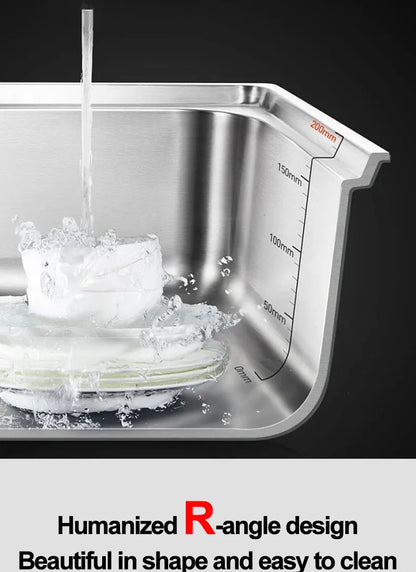 304 stainless steel sink, single-sink sink, household vegetable-washing sink, under-sink sink, large single sink, kitchen water