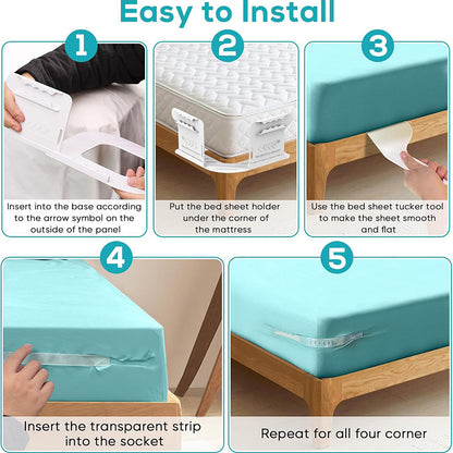 2025 New Invisible Bed Sheet And Bed Cover Detachable Daily Fastener Bed Sheet Clip 4-piece Set To Prevent Displacement Artifact.