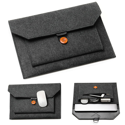 11.6/13/14/15"Laptop Sleeve Felt Ultralight Notebook Tablet Pad Case Multi-pocket Pouch Bag Briefcases for Apple Macbook/ Asus.