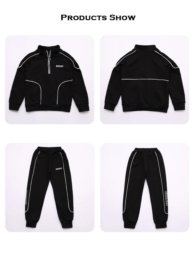 Spring Autumn Teenager Boys Clothing Sets Child Fashion Letter Sweatshirt + Pants 2Pcs Kids Tracksuit 4 5 6 7 8 9 10 11 12 Years.